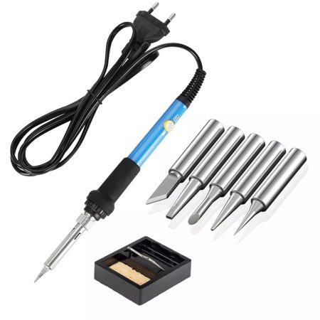 60W Adjustable Temperature Soldering Iron w/ Stand and Bits