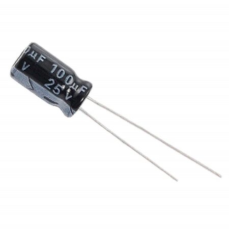 100uF 25V Electrolytic Capacitor - 6x11mm