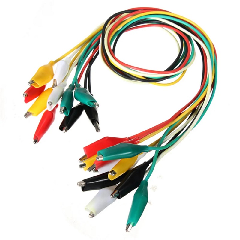 10pcs 50cm Double Ended Alligator Clips Test line