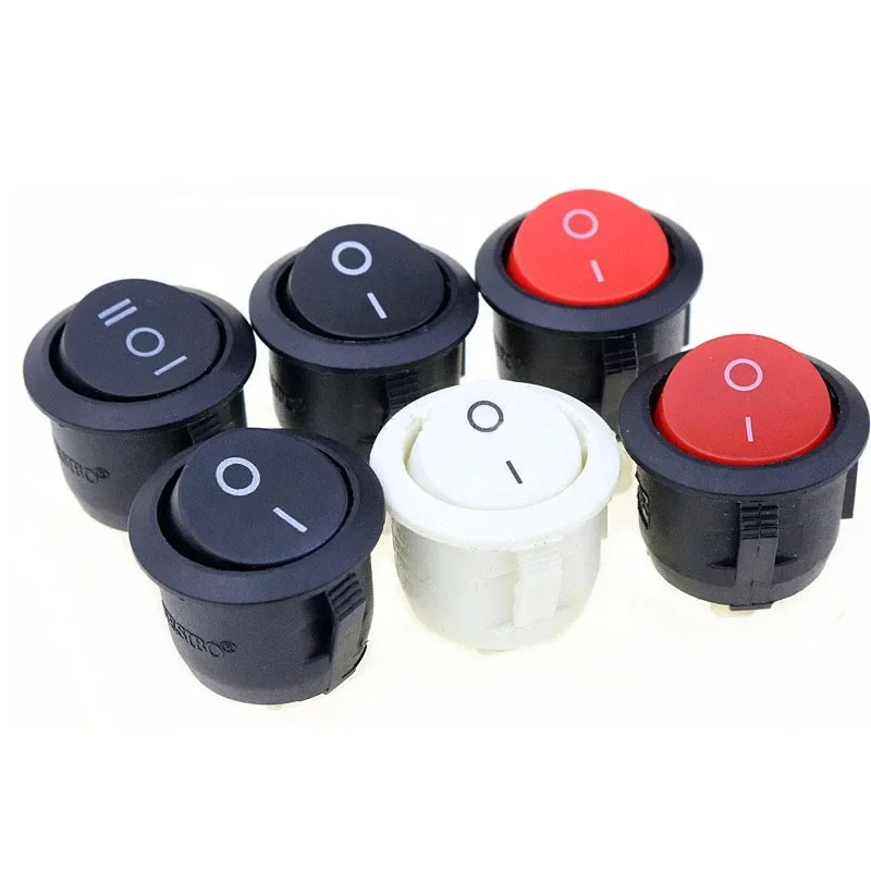 22mm 2 Pin Round Rocker Switch – Panel mount