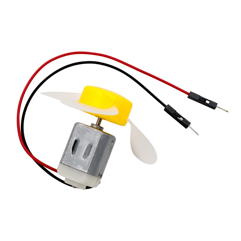 Micro DC Motor with Fan Blade – 3-6v