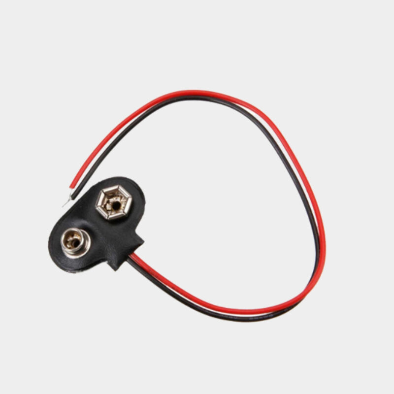 6F22 9v Battery Buckle Connector with 150mm Wire