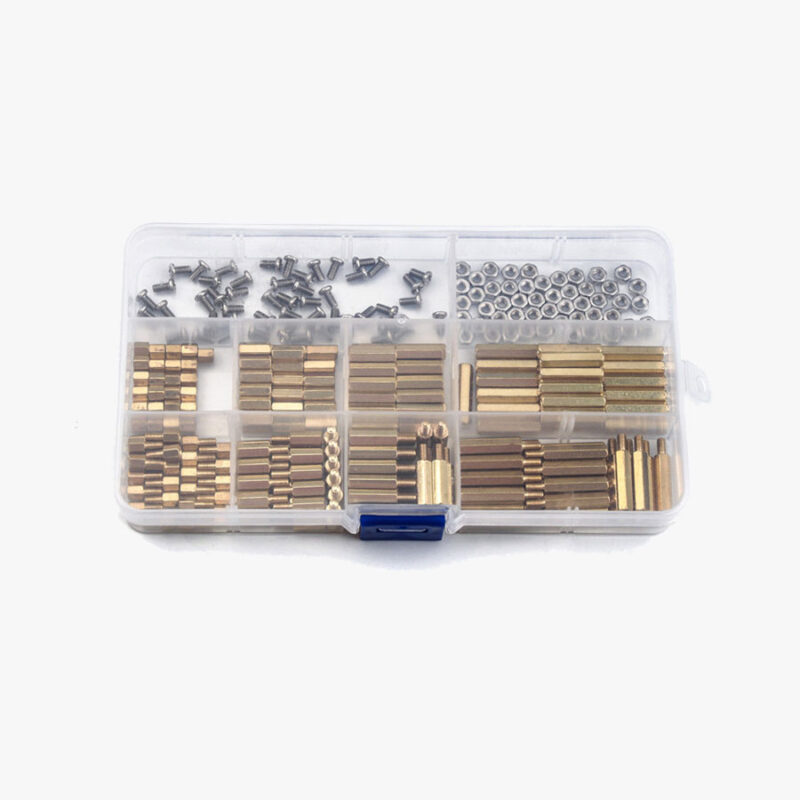 300 Pieces M3 Copper Stand Off, Hex Column, Spacers, Screws and Nuts kit