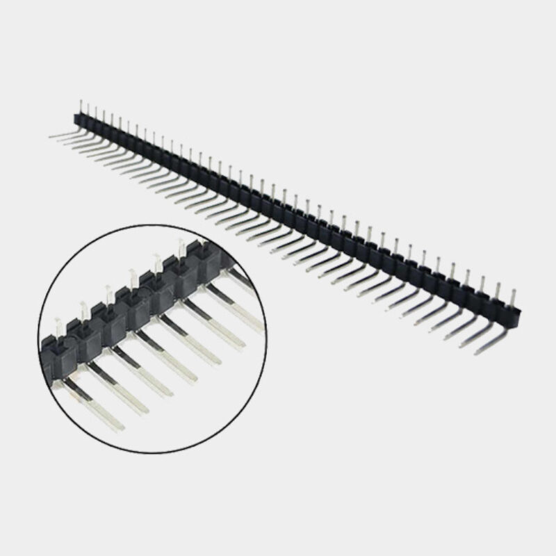 90 Degree Pin male Header 1 x 40 Pin 2.54mm Pitch