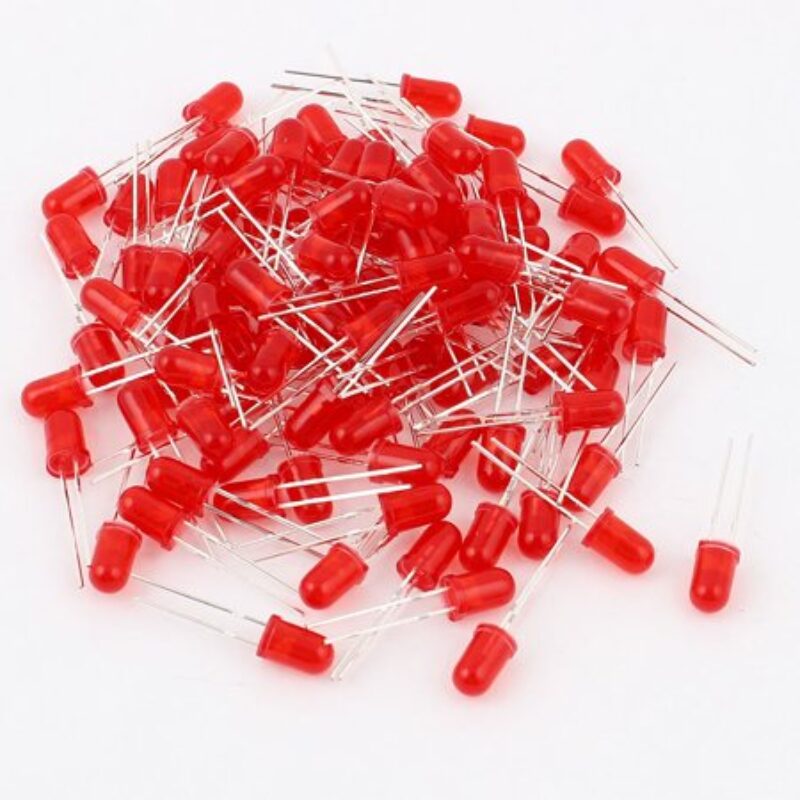 50 Pieces Red LED Light Emitting Diode – 5mm