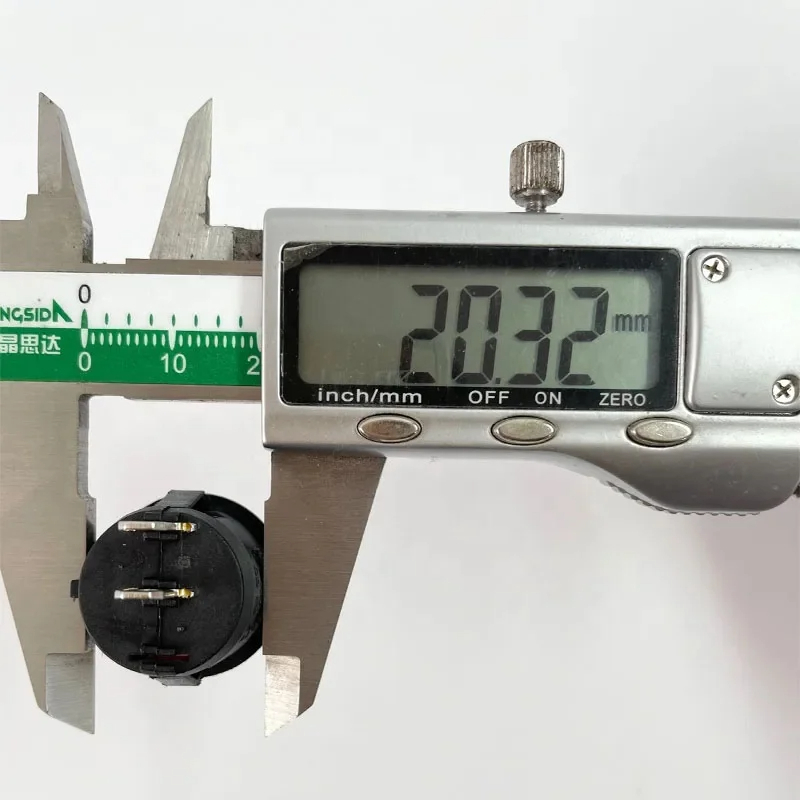 22mm 2 Pin Round Rocker Switch - Panel mount - back