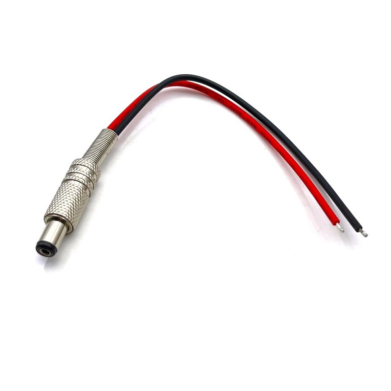 Metal 5.5*2.1mm Male DC Plug w/ wire